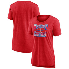 NHL Washington Capitals Women's Crash the Net Tri-Blend T-Shirt - Red