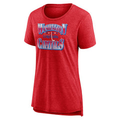 NHL Washington Capitals Women's Crash the Net Tri-Blend T-Shirt - Red
