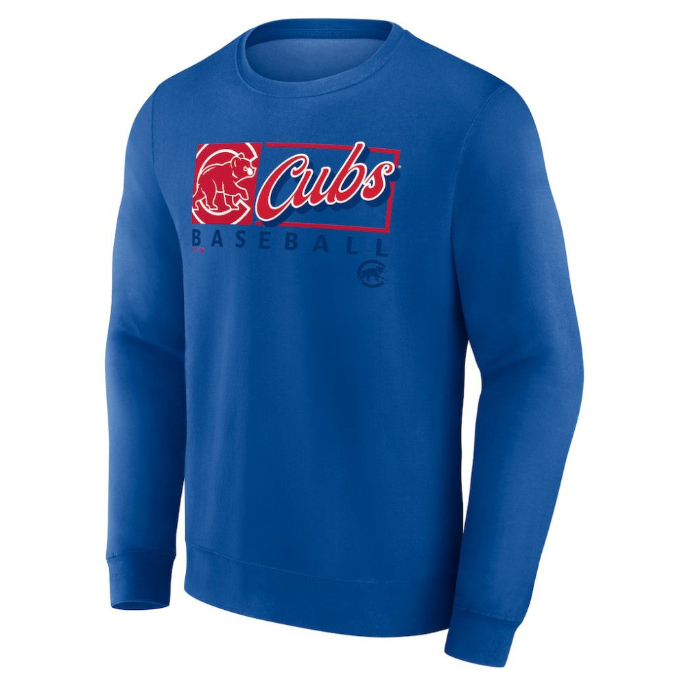 Chicago Cubs Fanatics Focus Fleece Pullover Sweatshirt - Royal Pullover