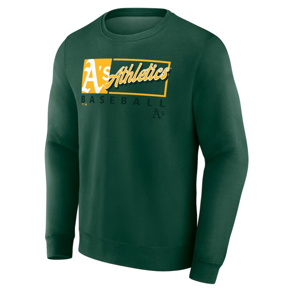 Athletics Fanatics Focus Fleece Pullover Sweatshirt - Green Pullover