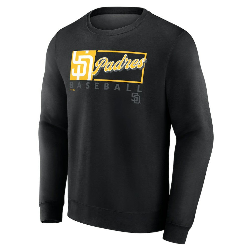 San Diego Padres Fanatics Focus Fleece Pullover Sweatshirt - Black Pullover