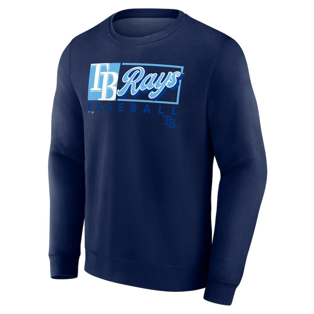 Tampa Bay Rays Fanatics Focus Fleece Pullover Sweatshirt - Navy Pullover