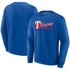 Texas Rangers Fanatics Focus Fleece Pullover Sweatshirt - Royal Pullover