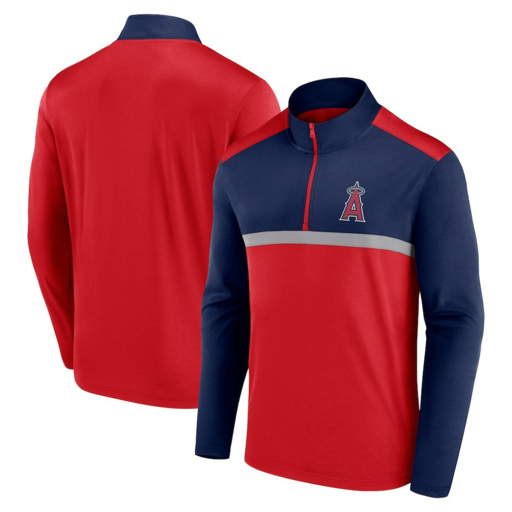Los Angeles Angels Fanatics Unstoppable Quarter-Zip Top - Red Tops