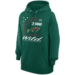 NHL Minnesota Wild Starter Arch City Team Graphic Fleece Pullover Hoodie - Hunter Green