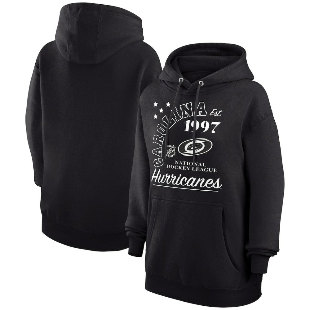NHL Carolina Hurricanes Starter Arch City Team Graphic Fleece Pullover Hoodie - Black