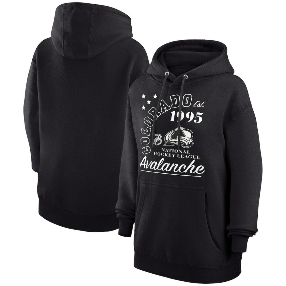 NHL Colorado Avalanche Starter Arch City Team Graphic Fleece Pullover Hoodie - Black