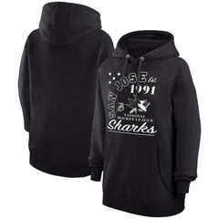 NHL San Jose Sharks Starter Arch City Team Graphic Fleece Pullover Hoodie - Black