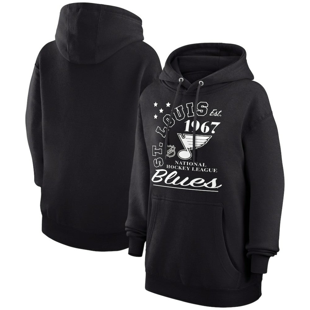 NHL St. Louis Blues Starter Arch City Team Graphic Fleece Pullover Hoodie - Black