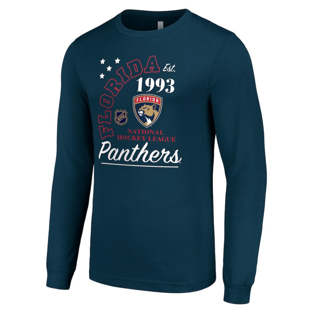 NHL Florida Panthers Starter Arch City Theme Graphic Long Sleeve T-Shirt - Navy