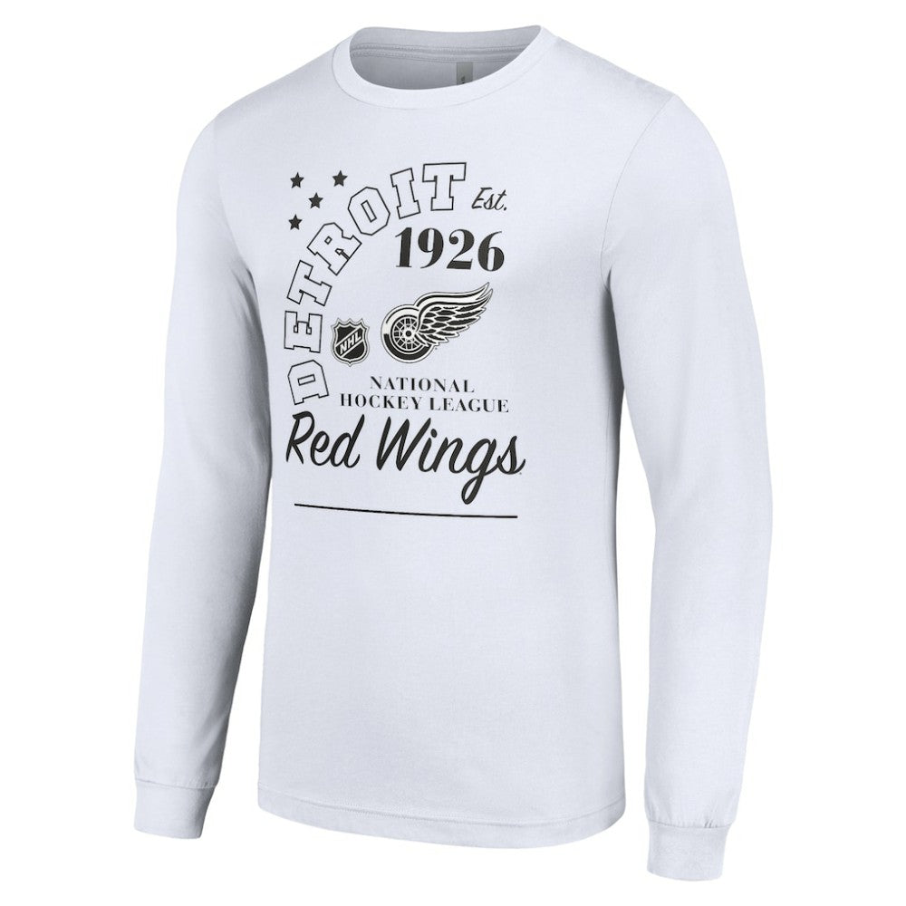NHL Detroit Red Wings Starter Arch City Theme Graphic Long Sleeve T-Shirt - White