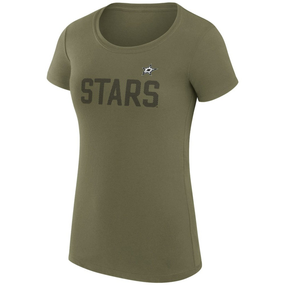 NHL Dallas Stars G-III 4Her by Carl Banks Women's Super-Slim Fit Lightweight Dot Print Team T-Shirt - Green