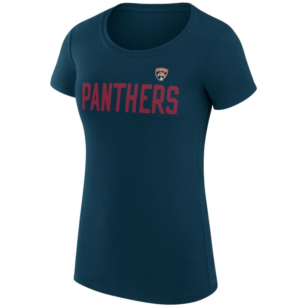 NHL Florida Panthers G-III 4Her by Carl Banks Women's Super-Slim Fit Lightweight Dot Print Team T-Shirt - Navy