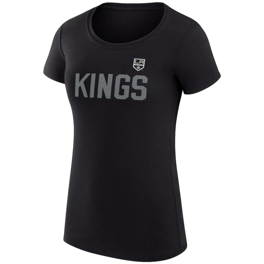NHL Los Angeles Kings G-III 4Her by Carl Banks Women's Super-Slim Fit Lightweight Dot Print Team T-Shirt - Black