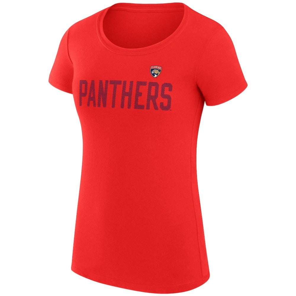 NHL Florida Panthers G-III 4Her by Carl Banks Women's Super-Slim Fit Lightweight Dot Print Team T-Shirt - Red
