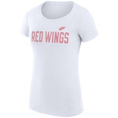 NHL Detroit Red Wings G-III 4Her by Carl Banks Women's Super-Slim Fit Lightweight Dot Print Team T-Shirt - White