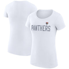 NHL Florida Panthers G-III 4Her by Carl Banks Women's Super-Slim Fit Lightweight Dot Print Team T-Shirt - White