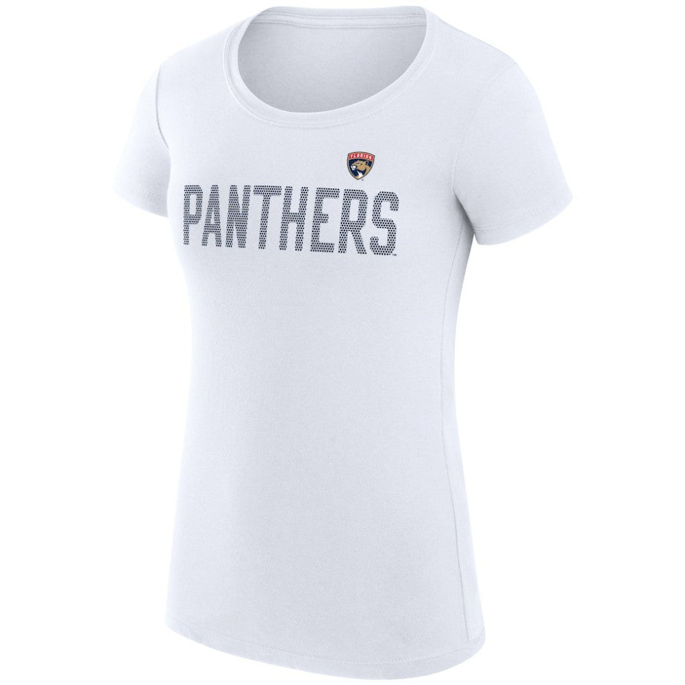 NHL Florida Panthers G-III 4Her by Carl Banks Women's Super-Slim Fit Lightweight Dot Print Team T-Shirt - White