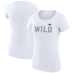 NHL Minnesota Wild G-III 4Her by Carl Banks Women's Super-Slim Fit Lightweight Dot Print Team T-Shirt - White