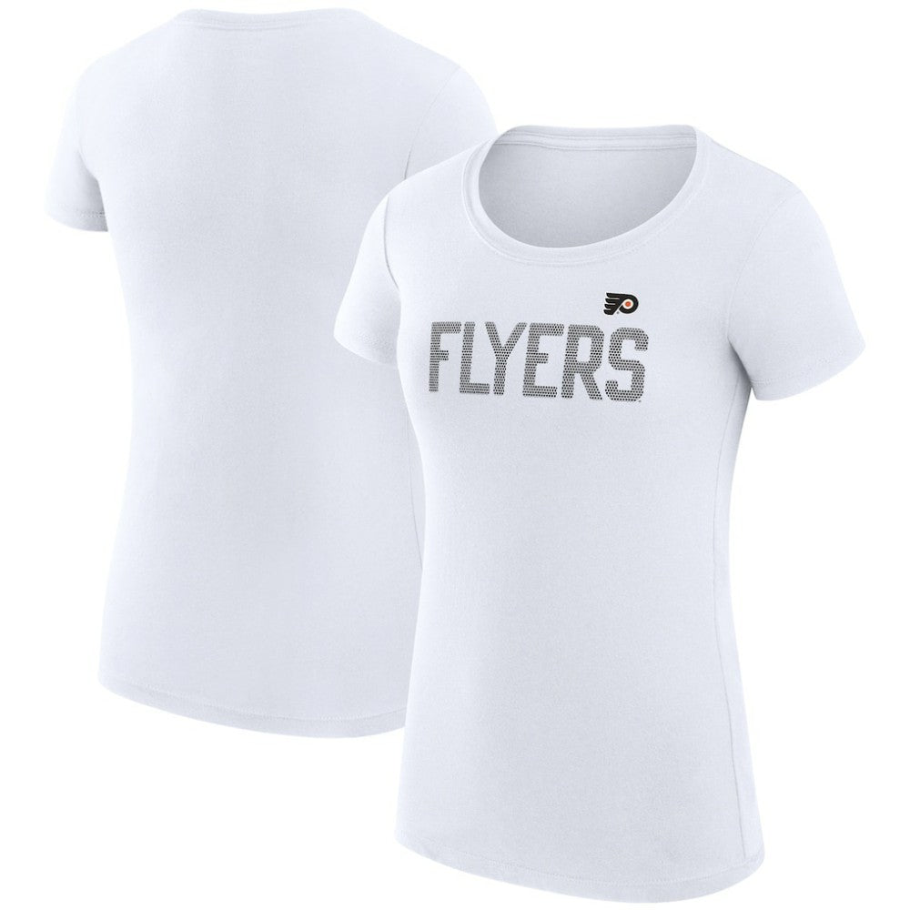 NHL Philadelphia Flyers G-III 4Her by Carl Banks Women's Super-Slim Fit Lightweight Dot Print Team T-Shirt - White