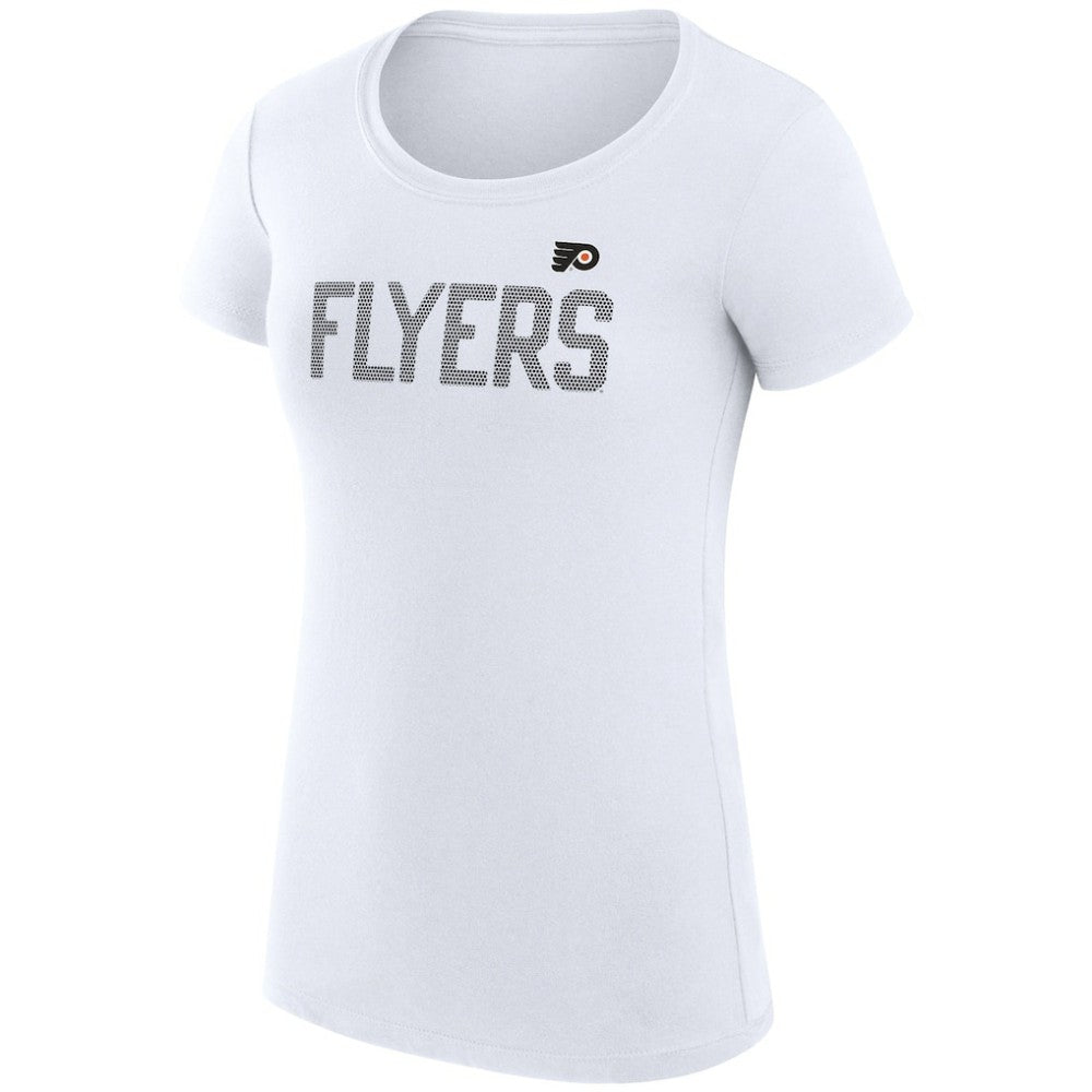 NHL Philadelphia Flyers G-III 4Her by Carl Banks Women's Super-Slim Fit Lightweight Dot Print Team T-Shirt - White
