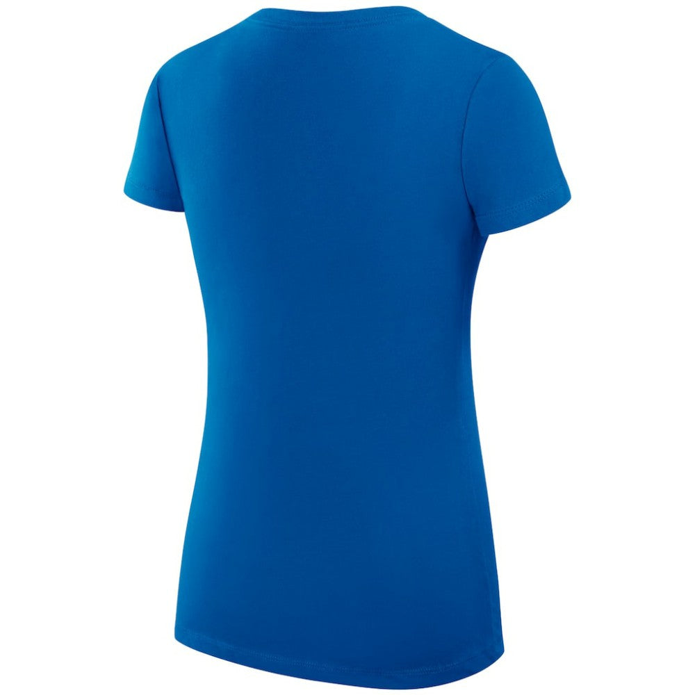 NHL St. Louis Blues G-III 4Her by Carl Banks Women's Super-Slim Fit Lightweight Dot Print Team V-Neck T-Shirt - Blue