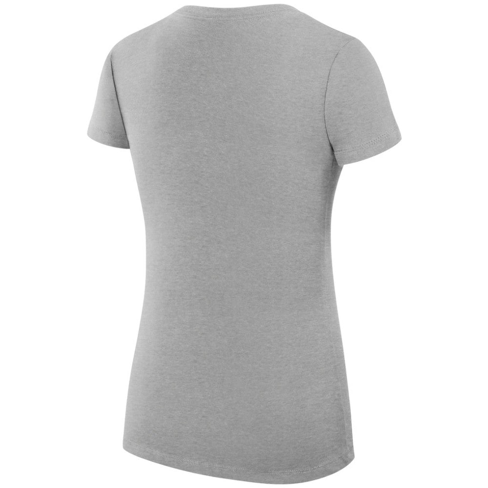 NHL Colorado Avalanche G-III 4Her by Carl Banks Women's Super-Slim Fit Lightweight Dot Print Team V-Neck T-Shirt - Heather Gray
