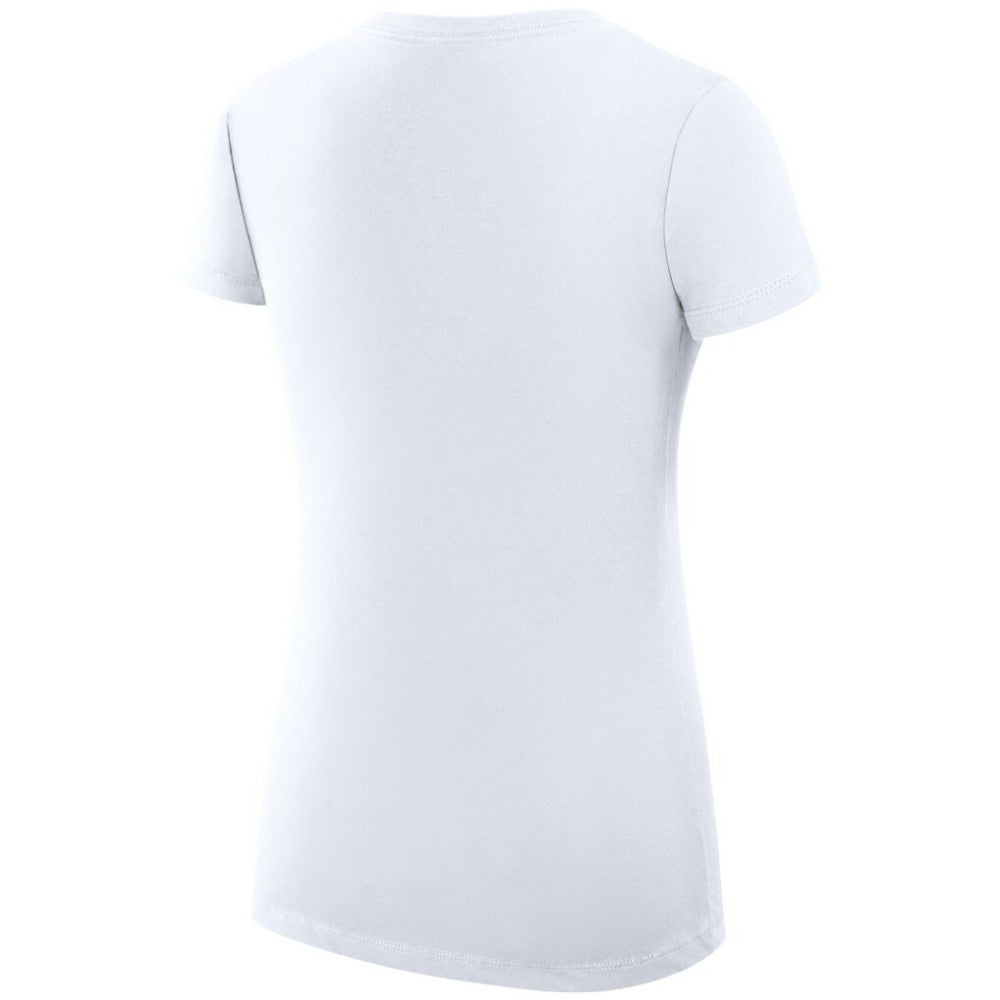 NHL St. Louis Blues G-III 4Her by Carl Banks Women's Super-Slim Fit Lightweight Dot Print Team V-Neck T-Shirt - White