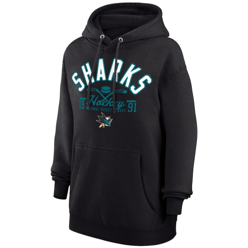 NHL San Jose Sharks Starter Puck Pullover Hoodie - Black