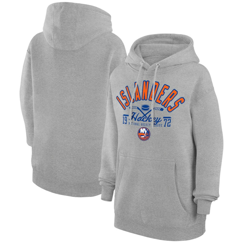 NHL New York Islanders Starter Puck Pullover Hoodie - Heather Gray