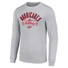 NHL Carolina Hurricanes Starter Puck Long Sleeve T-Shirt - Heather Gray