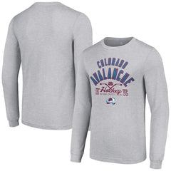 NHL Colorado Avalanche Starter Puck Long Sleeve T-Shirt - Heather Gray