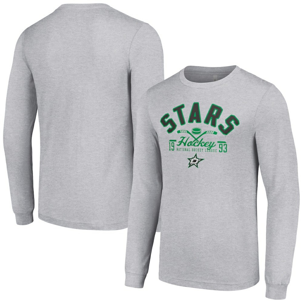 NHL Dallas Stars Starter Puck Long Sleeve T-Shirt - Heather Gray