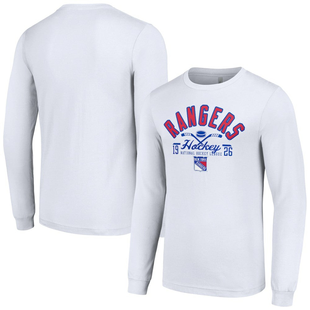 NHL New York Rangers Starter Puck Long Sleeve T-Shirt - White