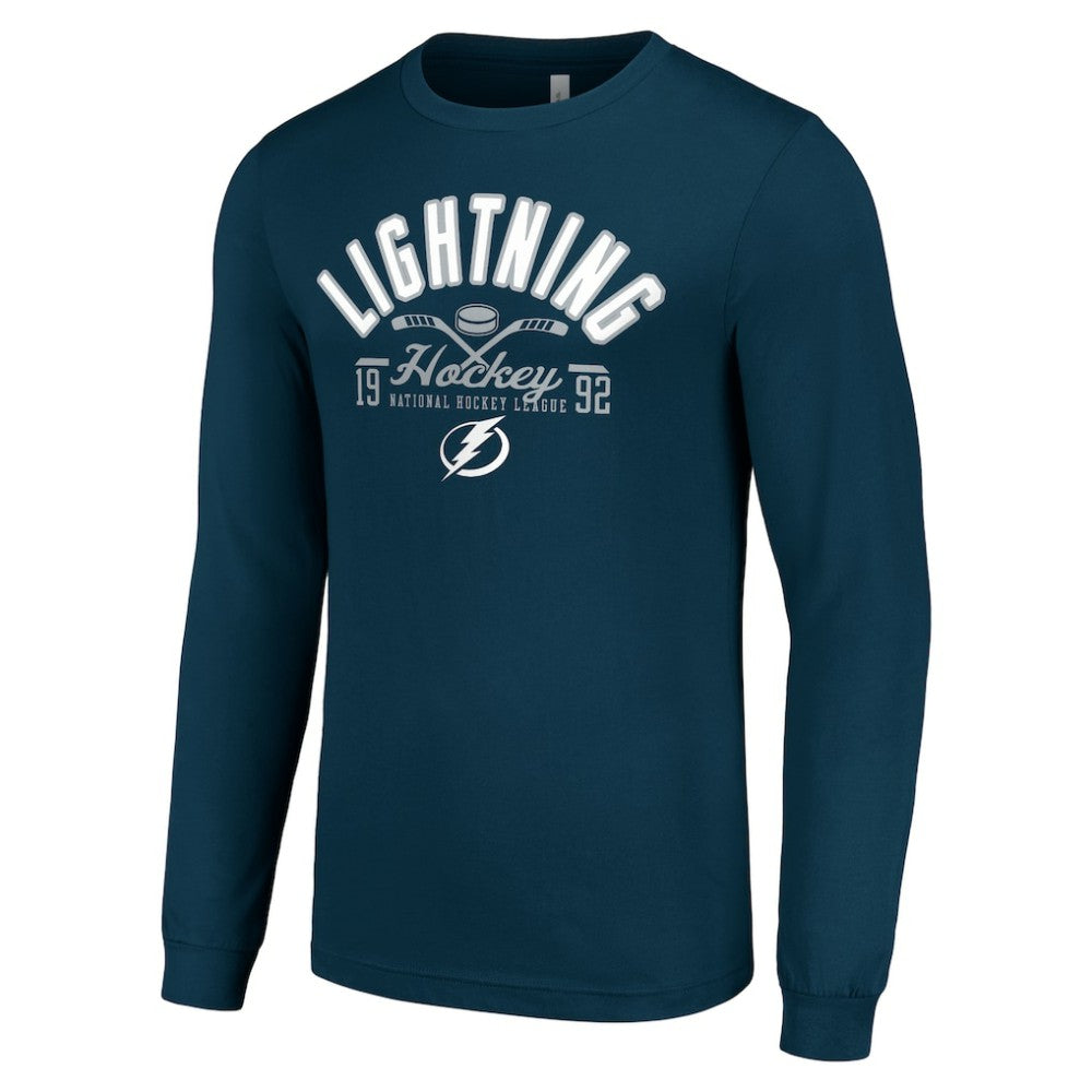 NHL Tampa Bay Lightning Starter Puck Long Sleeve T-Shirt - Navy