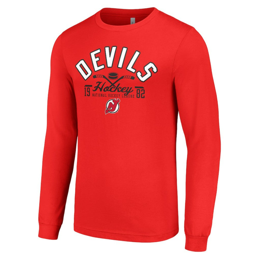 NHL New Jersey Devils Starter Puck Long Sleeve T-Shirt - Red