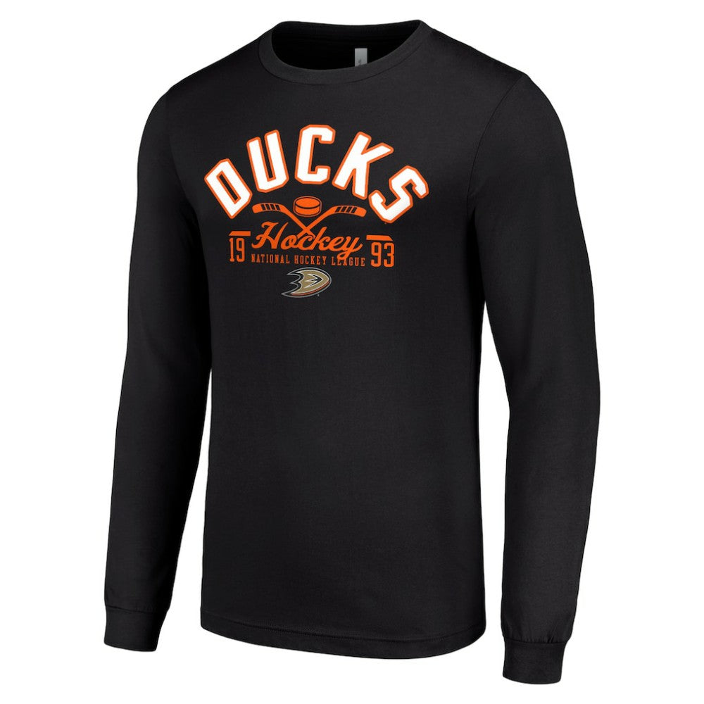 NHL Anaheim Ducks Starter Puck Long Sleeve T-Shirt - Black