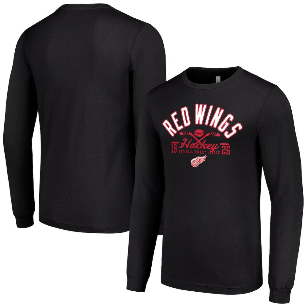 NHL Detroit Red Wings Starter Puck Long Sleeve T-Shirt - Black