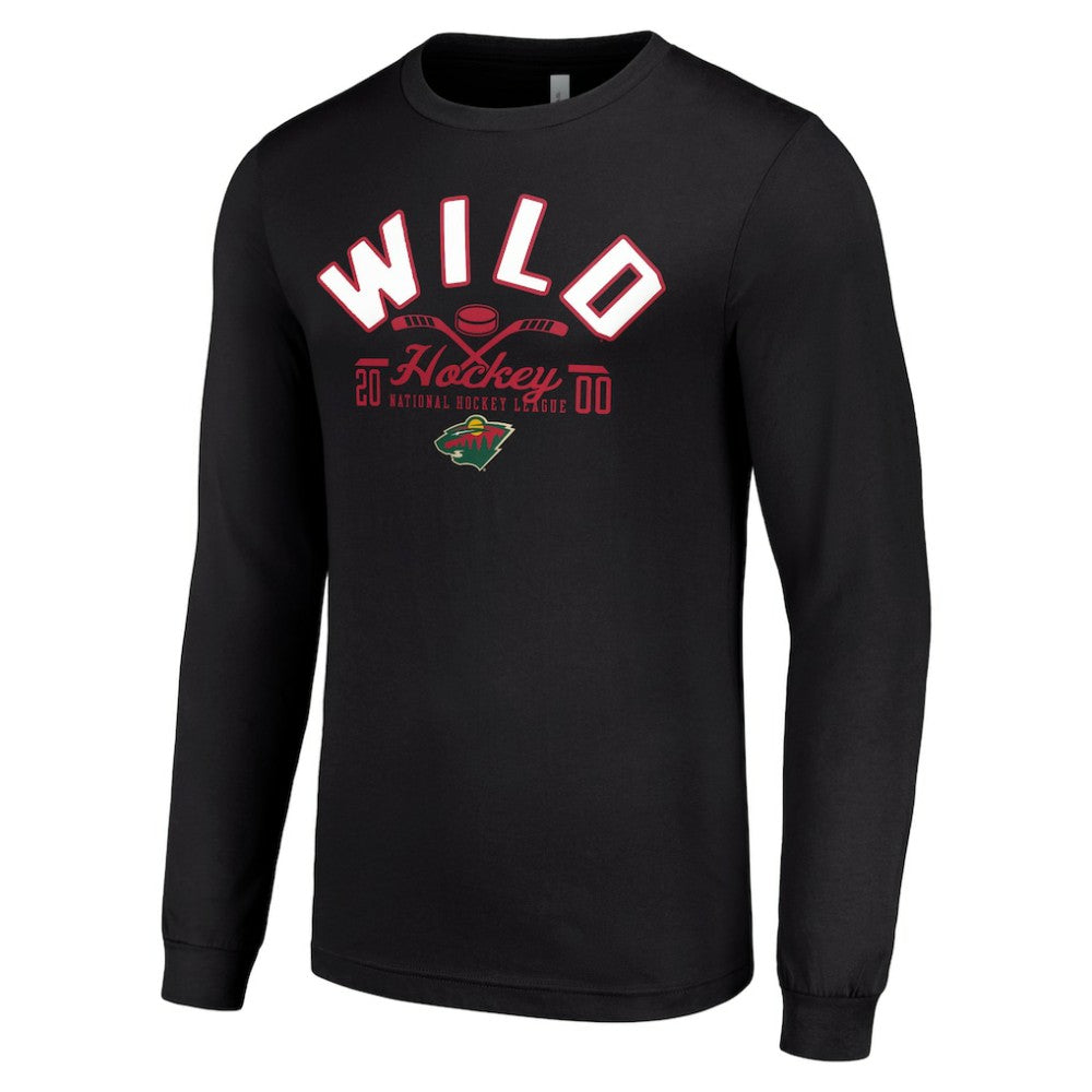 NHL Minnesota Wild Starter Puck Long Sleeve T-Shirt - Black