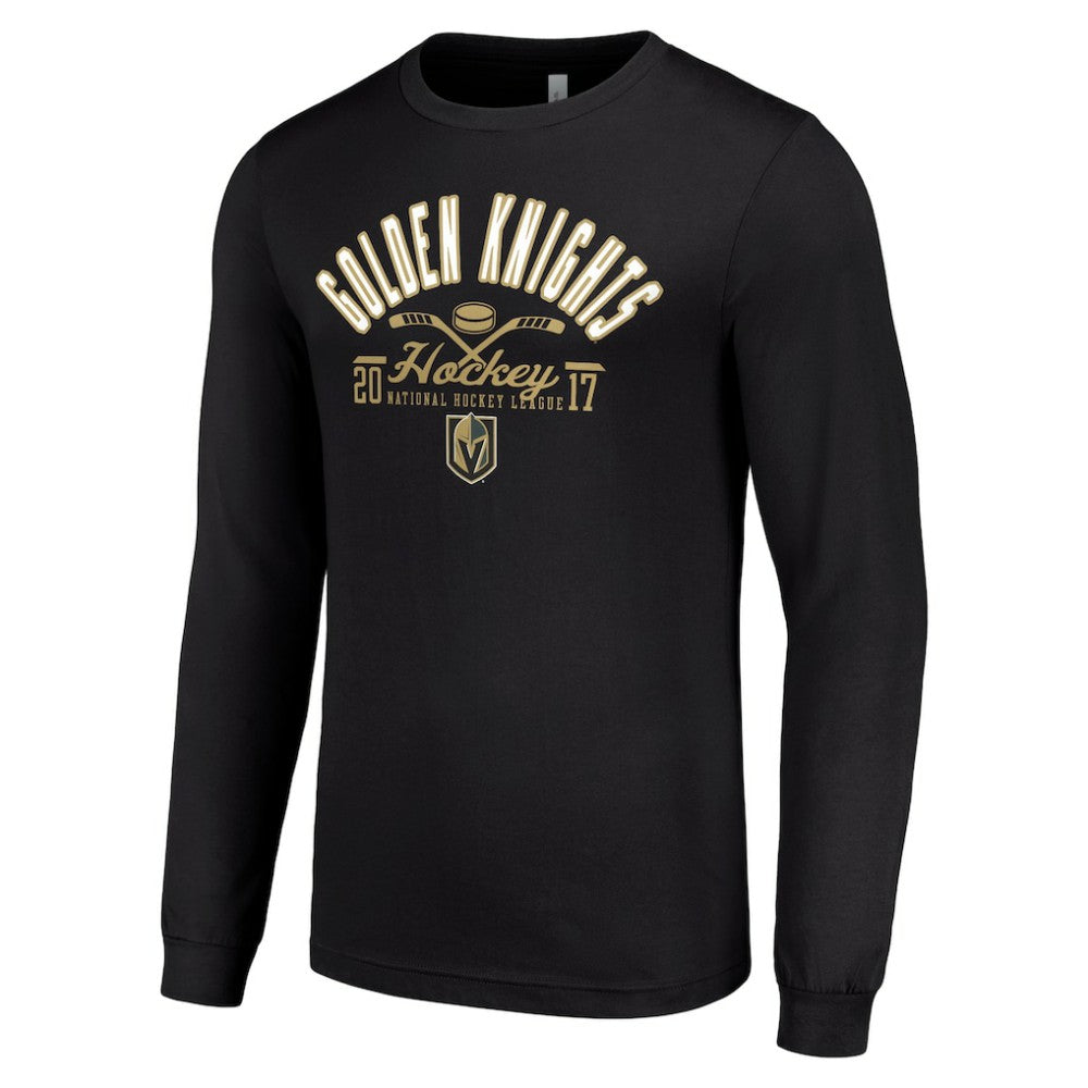 NHL Vegas Golden Knights Starter Puck Long Sleeve T-Shirt - Black