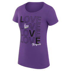 Sacramento Kings G-III 4Her by Carl Banks Women's Super-Slim Fit Lightweight Basketball Love T-Shirt Purple