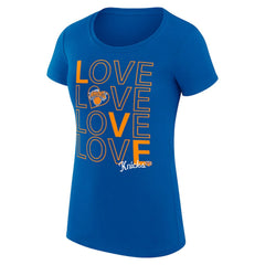 New York Knicks G-III 4Her by Carl Banks Women's Super-Slim Fit Lightweight Basketball Love T-Shirt Royal