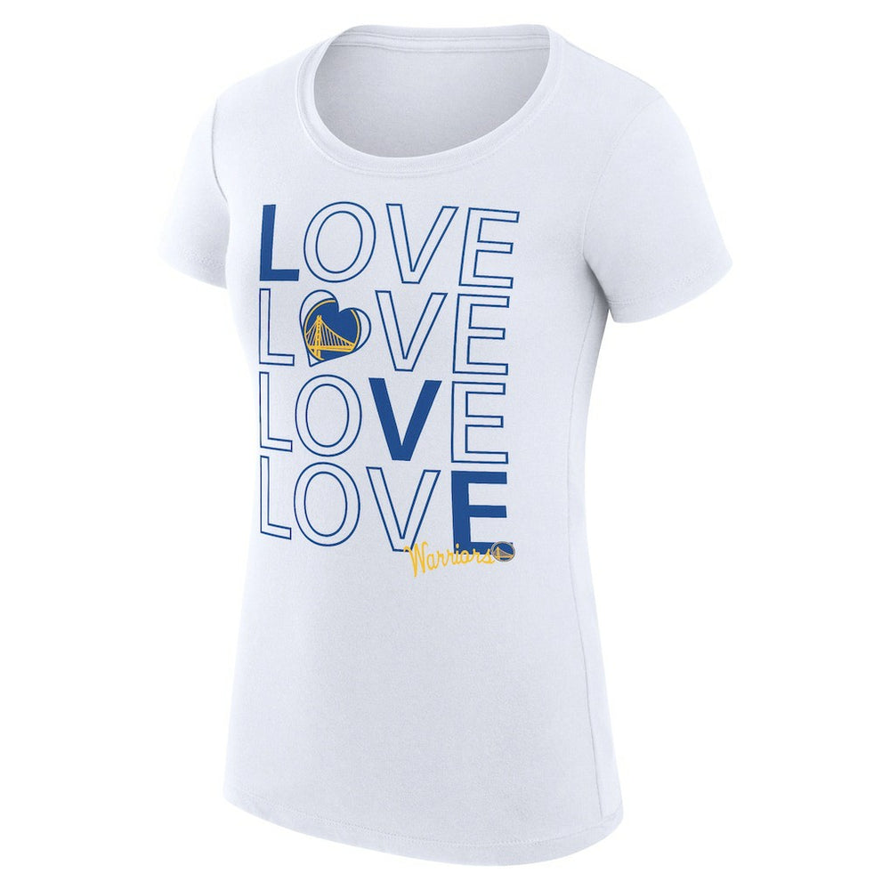 Golden State Warriors G-III 4Her by Carl Banks Women's Super-Slim Fit Lightweight Basketball Love T-Shirt White