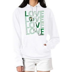 Boston Celtics G-III 4Her by Carl Banks Women's Basketball Love Fleece Pullover Hoodie White