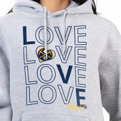 Denver Nuggets G-III 4Her by Carl Banks Women's Basketball Love Fleece Pullover Hoodie Heather Gray