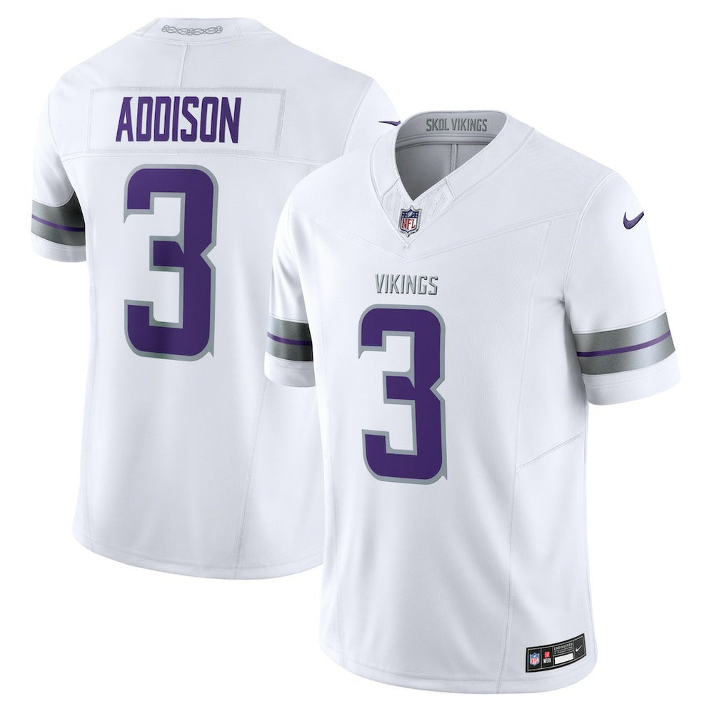 NFL Jordan Addison Minnesota Vikings Alternate Vapor F.U.S.E. Limited Jersey - White