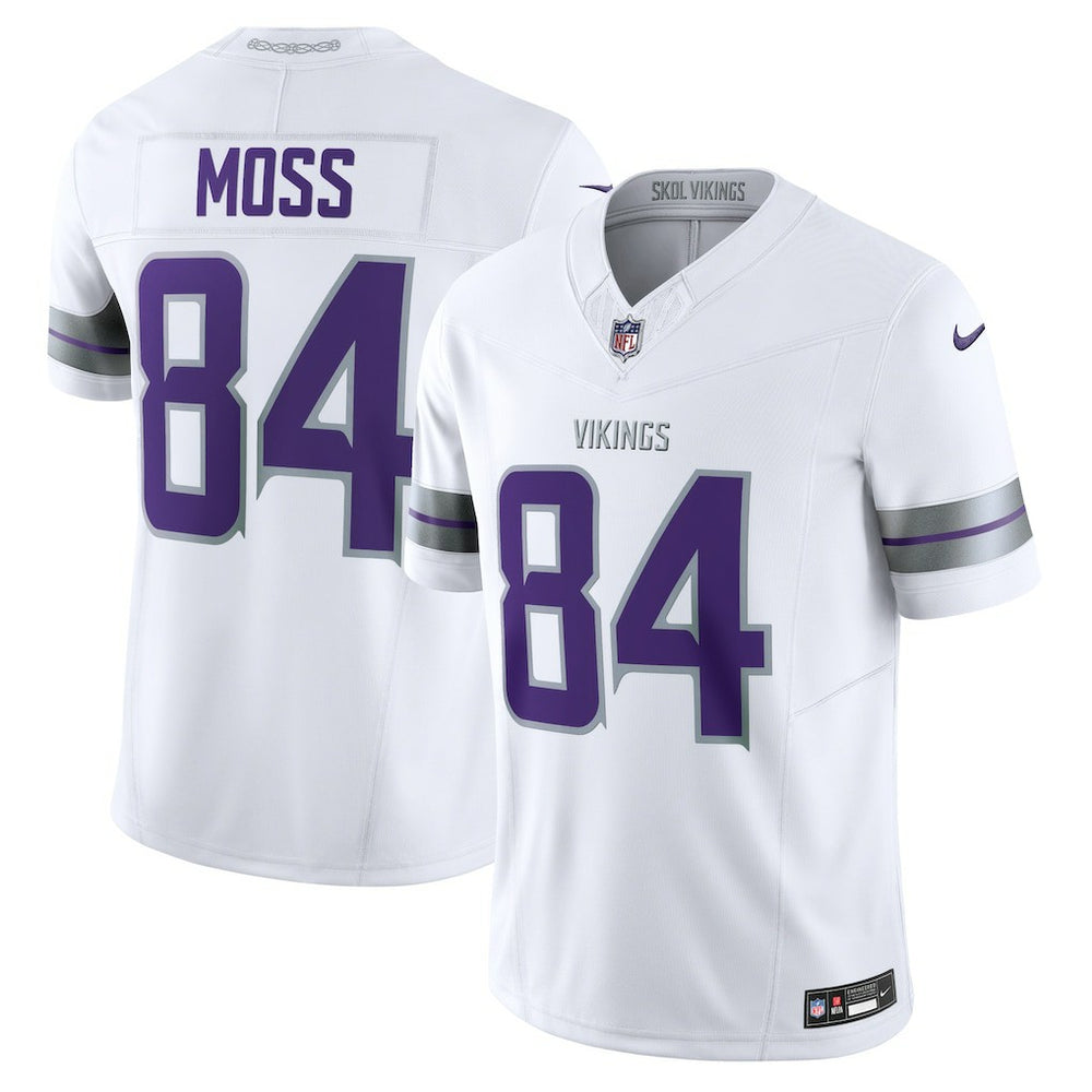 NFL Randy Moss Minnesota Vikings Alternate Vapor F.U.S.E. Retired Player Limited Jersey - White