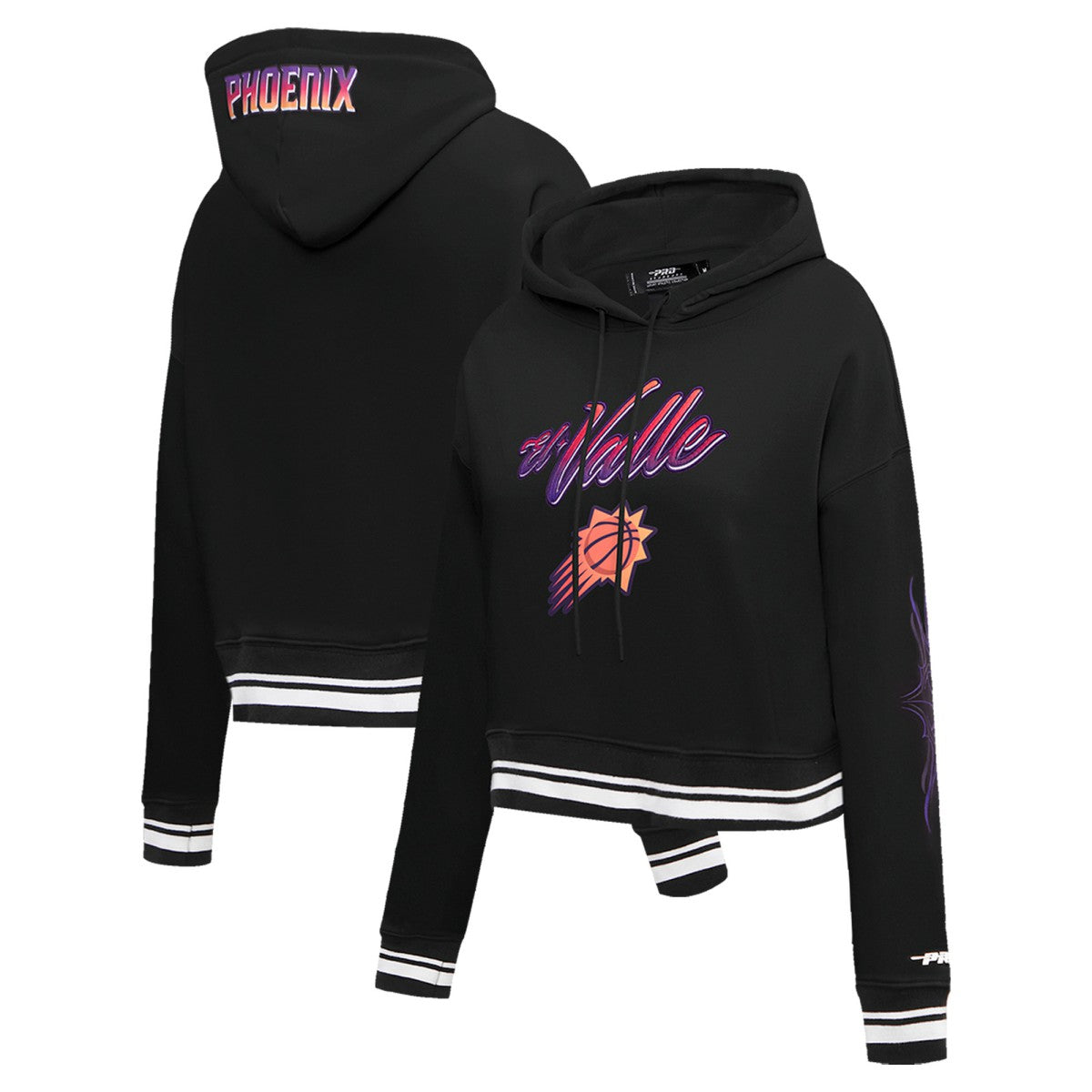 Phoenix Suns Pro Standard Women's 2023/24 City Edition Cropped Pullover Hoodie Black