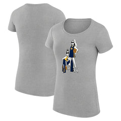Indiana Pacers G-III 4Her by Carl Banks Women's Super-Slim Fit Lightweight Basketball Girls T-Shirt Heather Gray