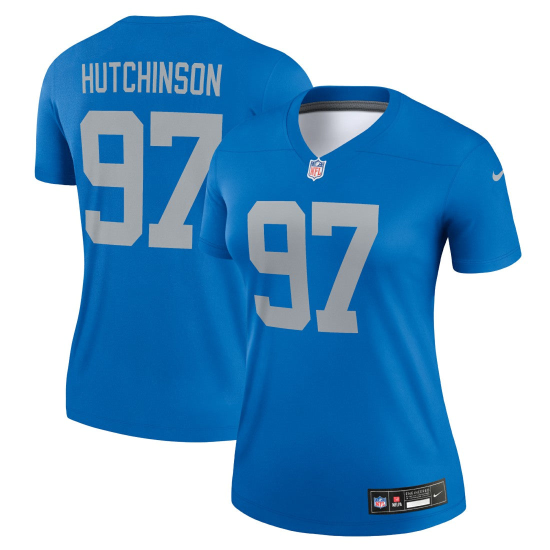 Aidan Hutchinson Detroit Lions Women's Alternate Legend Player Performance Top Blue